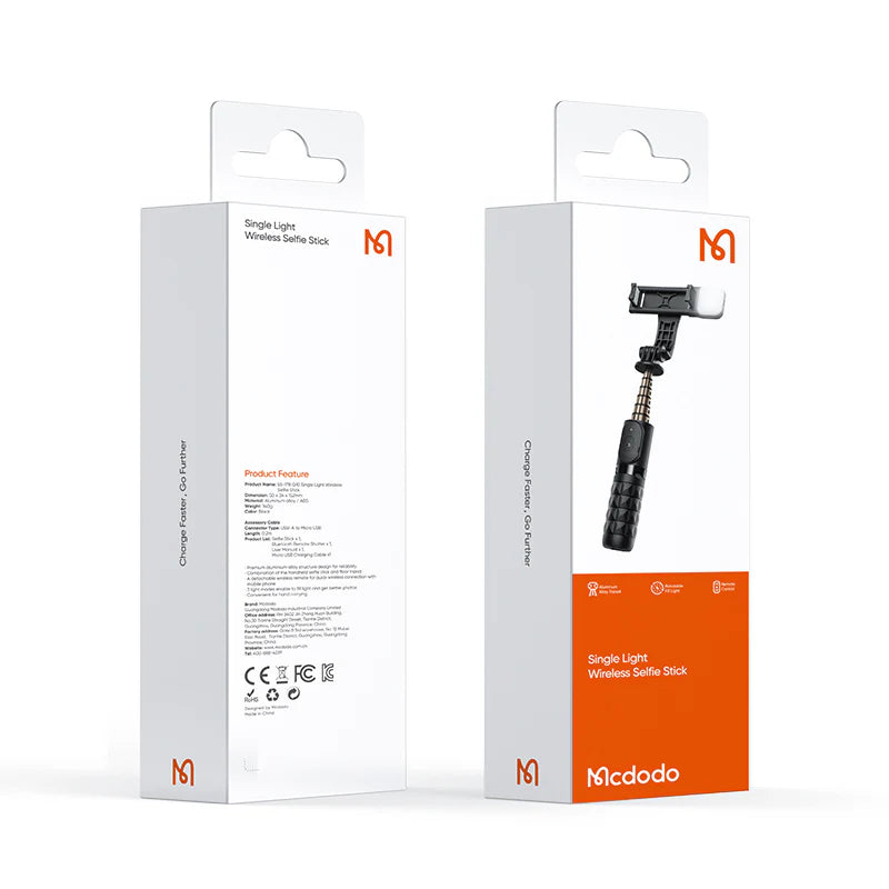 McDodo Wireless Selfie Stick Single Lamp McDodo Wireless Selfie Stick Single Lamp